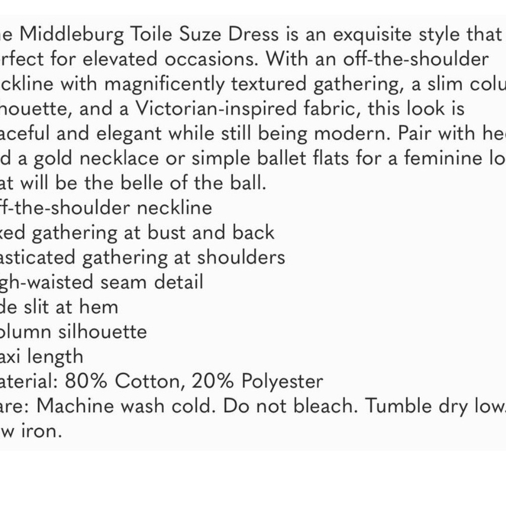 Tuckernuck Black and White Toile Midi Dress - Picture 4 of 5
